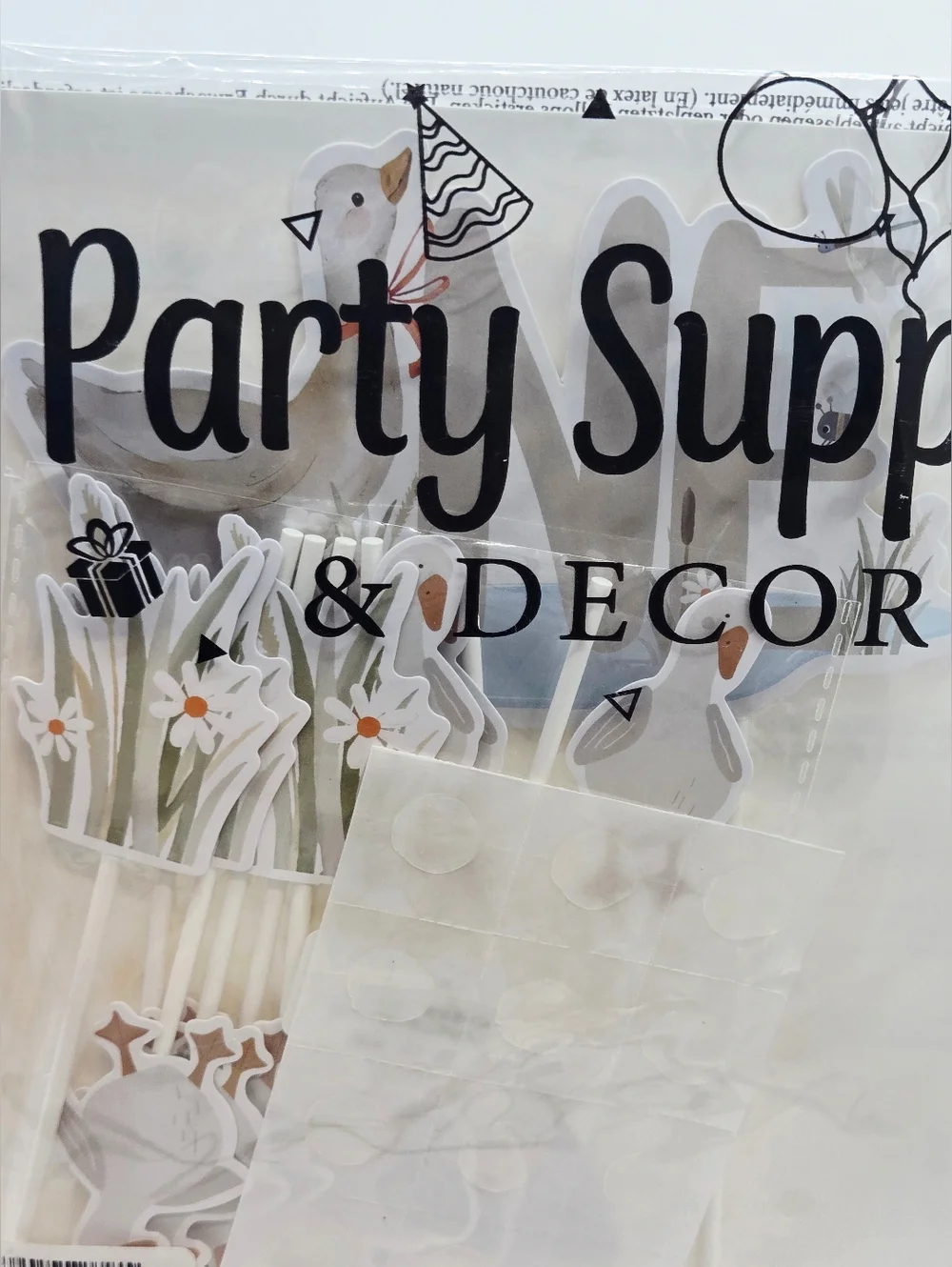 Silly Goose Cake Topper Set 13pcs Goose Theme First Birthday Cupcake Toppers